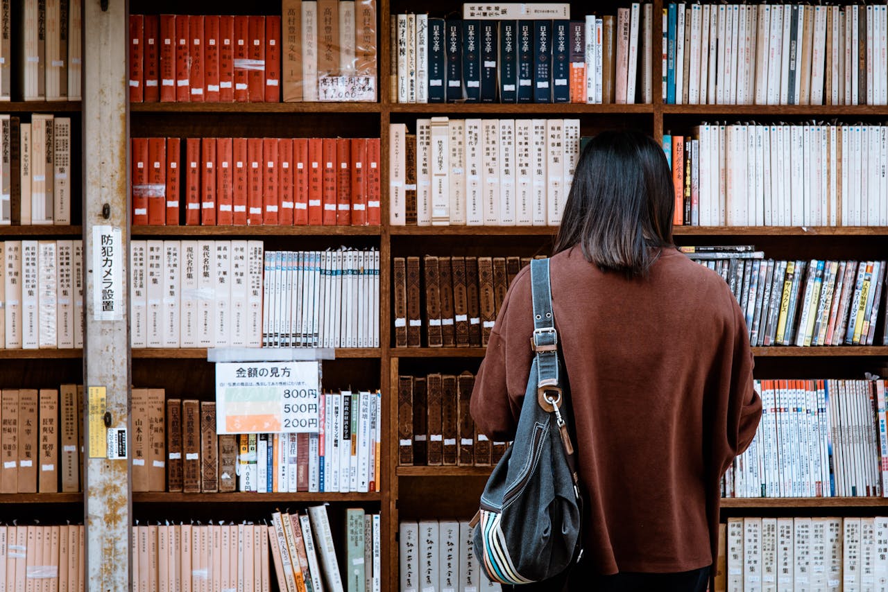 Student with books